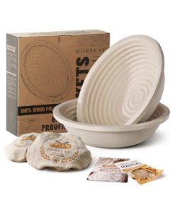 Wood Pulp Banneton Bread Proofing Baskets Set of 2