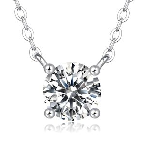Ve Celestelle Moissanite Necklace for Women 1-2CT D Color VVS1 Clarity Lab-Creat