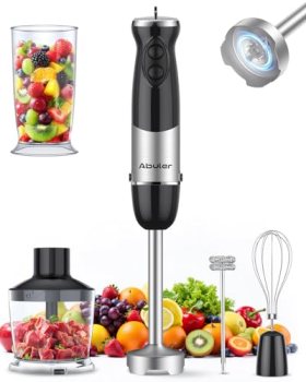 Immersion Blender Handheld 1000W 5 in 1 Corded Stick Hand Blender Kitchen with 1