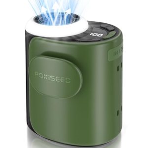 POKISEED Rugged Portable Fan, 10000mAh Rechargeable Battery