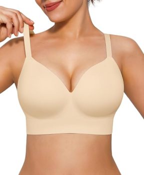 Popilush Womens Wireless Bras Comfortable Push Up No Underwire Bralettes Full Su