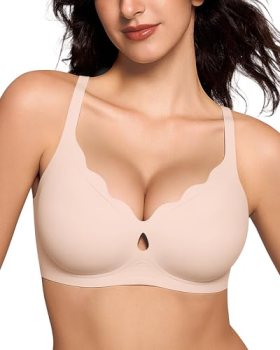 ProKloud Wireless Bras for Women Wave Push Up No Underwire Bralettes Seamless Fu