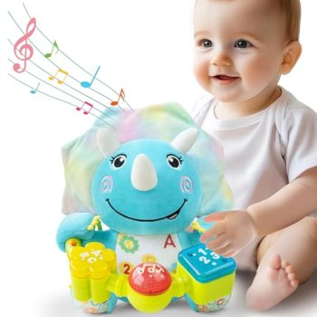 Ryotagift Baby Bilingual Musical Dinosaur Stuffed Animals Toys