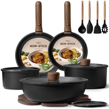 CAROTE 19pcs Pots and Pans Non Stick