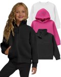 PURE CHAMP Girls Sweatshirt 3 Pack Hoodie for Teen Girls Crewneck Sweatshirt Qua