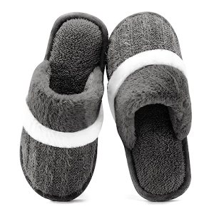 GOEWY Cozy Slippers for Women Indoor and Outdoor Fuzzy House Shoes with Memory F