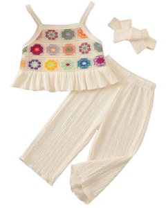 Voonlie 12-18 Months Girl Clothes Toddler Baby Girl Summer Clothes Outfits Croch