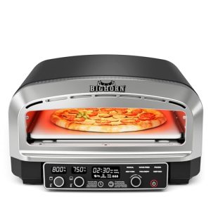 BIG HORN Pizza Oven Indoor, 14 Inch Electric Countertop Pizza Oven up to 850℉ wi
