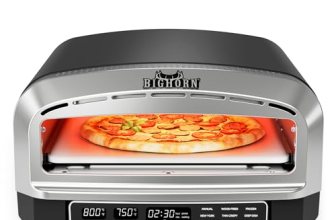 BIG HORN Pizza Oven Indoor, 14 Inch Electric Countertop Pizza Oven up to 850℉ wi