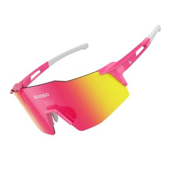 suoso Sports Cycling Sunglasses for Men: Lightweight UV Protection Polarized Sun