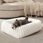 FURTIME Dog Bed for Small Dogs, Washable Orthopedic Dog Bed with Removable Cover
