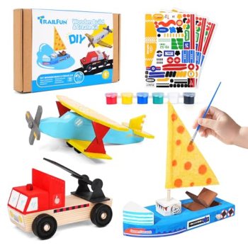 Wooden Build Paint Art Crafts Kit 3 Pack