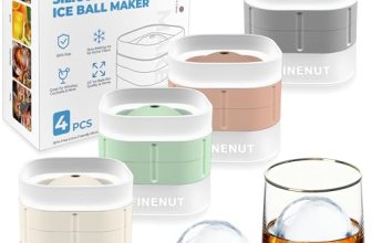 FINENUT Silicone Ice Ball Mold with Lid
