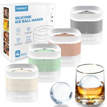FINENUT Silicone Ice Ball Mold with Lid