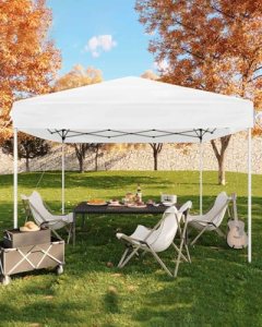 10×10 Pop Up Canopy Tent, Easy Up Canopy with 3 Adjustable Height
