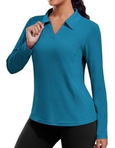 PINSPARK Workout Tops for Women Long Sleeve UPF 50+ Sun Shirts Lightweight Runni
