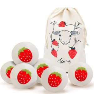 Tging Wool Dryer Balls，New Zealand Wool Laundry Balls for Dryer (Pack of 6
