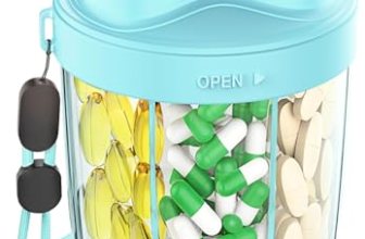Large Pill Dispenser to Store 7 Various Supplements