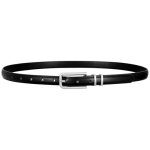 VONMELLI Women Skinny Leather Belt Thin Waist Black Belt for Women Jeans Dress F
