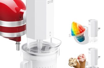 2 in 1 Ice Cream Maker and Shaved Ice Attachment for KitchenAid Stand Mixers