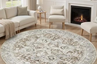 Tortania 4′ Round Area Rug Living Room Rugs