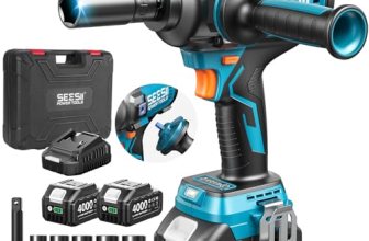 Seesii Upgraded Cordless Impact Wrench 885Ft-lbs (1200N·m): 1/2″ Impact Gun with