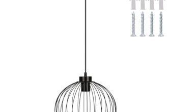 GLOBOTECH Black Ball Modern Industrial Chandelier