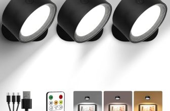 LED Wall Mounted Lights, Rechargeable Wall Sconces with Remote & Touch Control