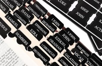 Black Bible Tabs for Men – Paper Index Tabs for Scripture Study & Chapter Marker