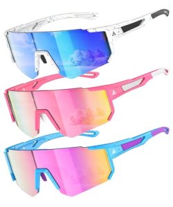 QALLY Kids Sunglasses Youth Baseball Softball Sunglasses for Girls Boys Age 4-14