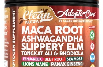 Clean Nutra Organic Maca Root Capsules for Women + Ashwagandha Slippery Elm Tong