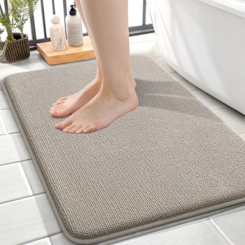 OLANLY Thick Memory Foam Small Bathroom Rugs 24×16