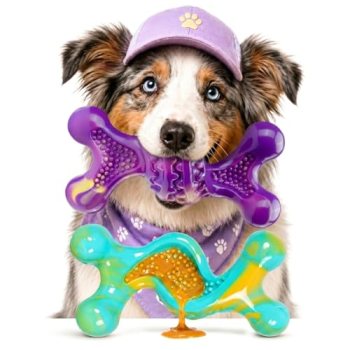 Kseroo Dog Chew Toys for Aggressive Chewers: 2 Pack 400g Indestructible Nylon Bo