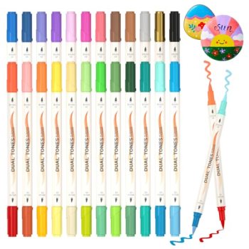 Shuttle Art 48 Colors Dual Tone Acrylic Paint Markers