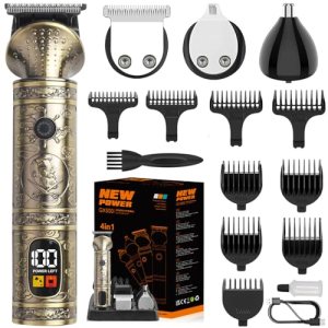 NuvaConx Trimmer Kit Professional Hair Clipper Zero Gapped T-Blade Electric Shav
