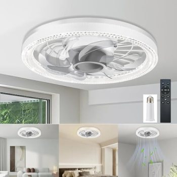 Deyagoo Ceiling Fan Light, 12-inch Socket Fan Light with Remote Control