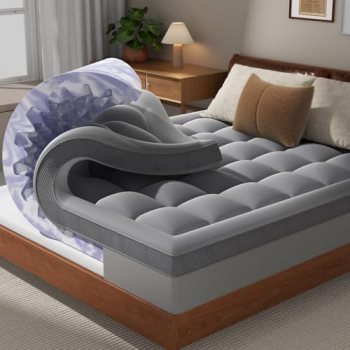 ChiXpace 4 Inch Twin Mattress Topper Dual Layer Memory Foam Mattress Topper