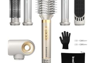 6 in 1 Hot Air Brush & Hair Dryer–High-Speed Hair Dryer Brush with Auto Wrap Cur