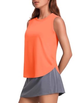 PINSPARK Workout Tops for Women UPF 50+ Running Shirts Lightweight Athletic Tank