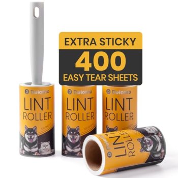DELOMO Lint Roller 400 Sheets (1 Roller + 3 Refills)