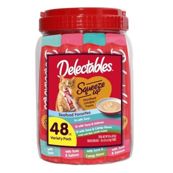 Delectables Squeeze Up Tuna with Salmon & Catnip Variety Pack