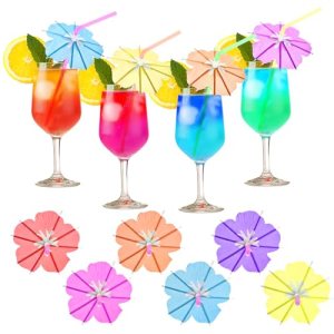 WELLFAR Fun Umbrella Drink Straws
