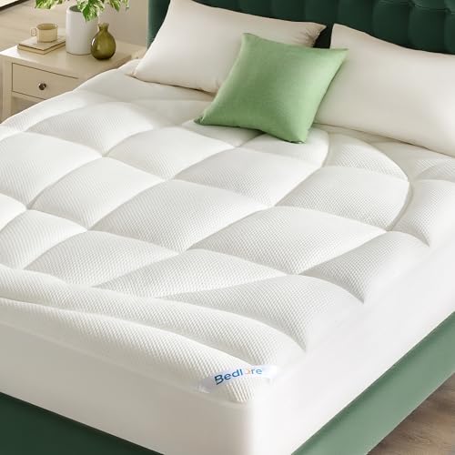 BEDLORE King Mattress Topper, Thick Tencel™ Blend Pillow Top Mattress Pad