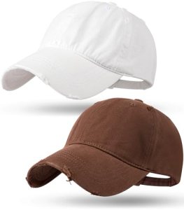 Vintage Baseball Cap for Men Women Distressed Golf Dad Hat Adjustable Washed Cot