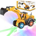 Car Toys for Toddlers, Excavator Toy with 2 Flashing Lights Music