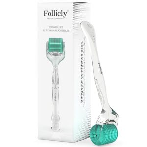 FOLLICLY Derma Roller – Professional Microneedling Tool for Hair