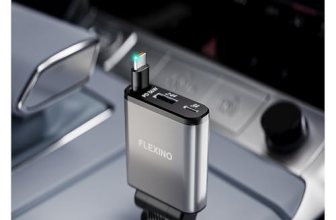 Flexino 【Ultra-Slim】 Retractable Car Charger for iPhone 17