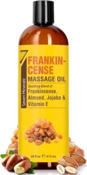 Seven Minerals Frankincense Massage Oil for Massage Therapy