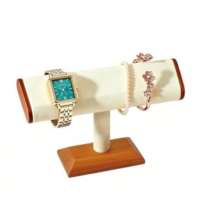 YUQIN Solid Wood T-bar Watch Display Stand Bracelet Holder Jewelry Tower Organiz