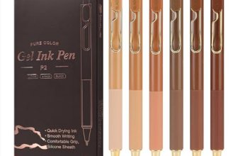 Niodel Gel Pens,6 Pcs Quick Drying Black Ink Medium Point 0.7mm Pens